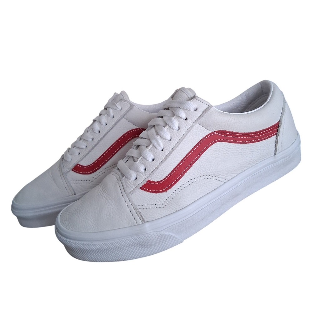 Vans Old Skool Leather Mens‎ size 7/ Women's 8.5 Skateboard Alternative Sneakers